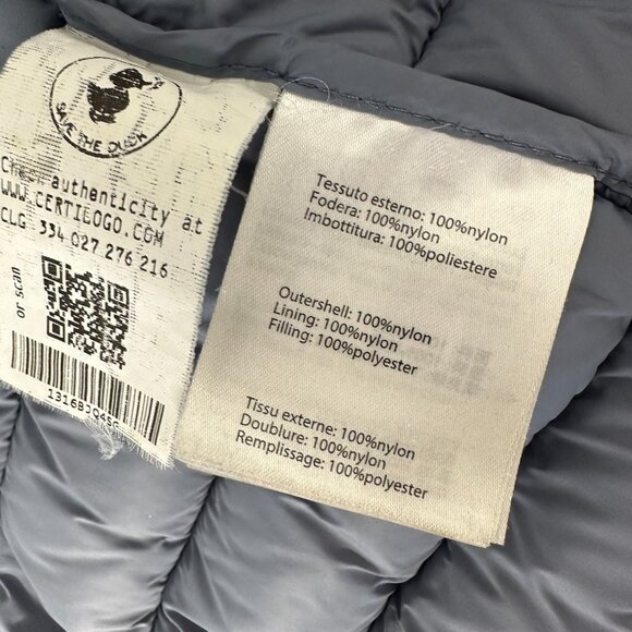 Save The Duck Big Donny Jacket Hooded Puffer Size 12 Blue - Picture 9 of 16